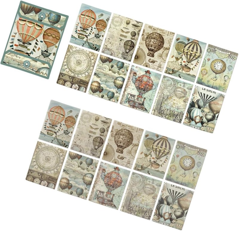 Multi Color Scrapbooking Paper 20 Sheets Decorative Retro Aesthetic Sticker For Journal Craft - Image 3